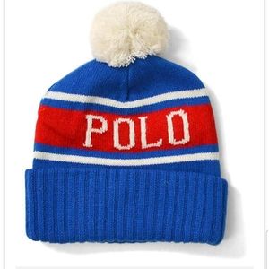 Men`s Polo USA Stadium Wool Blend Pom Pom Beanie